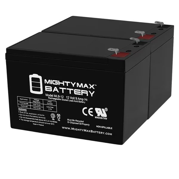 12V 9Ah SLA Battery Replacement for Honeywell GE Bosch - 2 Pack, Mighty Max Battery, Mfr#: ML9-12MP25112474778